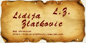 Lidija Zlatković vizit kartica
